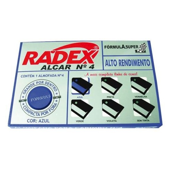 ALMOFADA PARA CARIMBO N.4 AZUL - RADEX