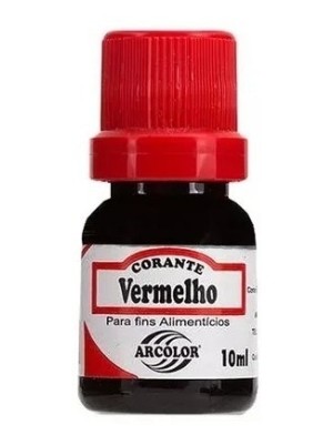 CORANTE LÍQUIDO VERMELHO - 10ML - ARCOLOR